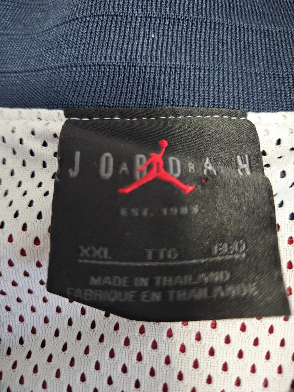 Jordan Flight Red & Navy Flag-Pattern Bomber Jacket with White Accents #471